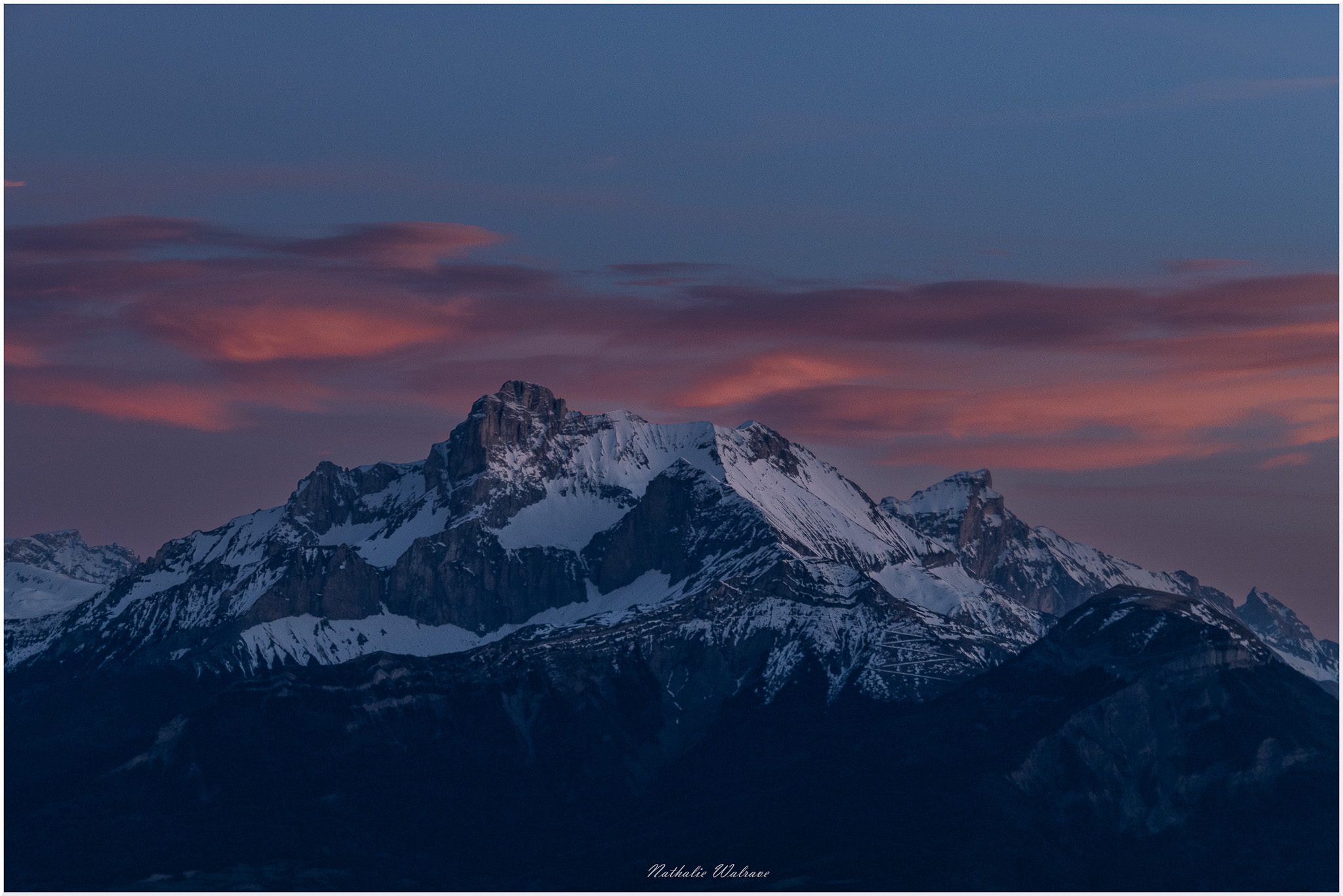 coucher de soleil dans le Vercors